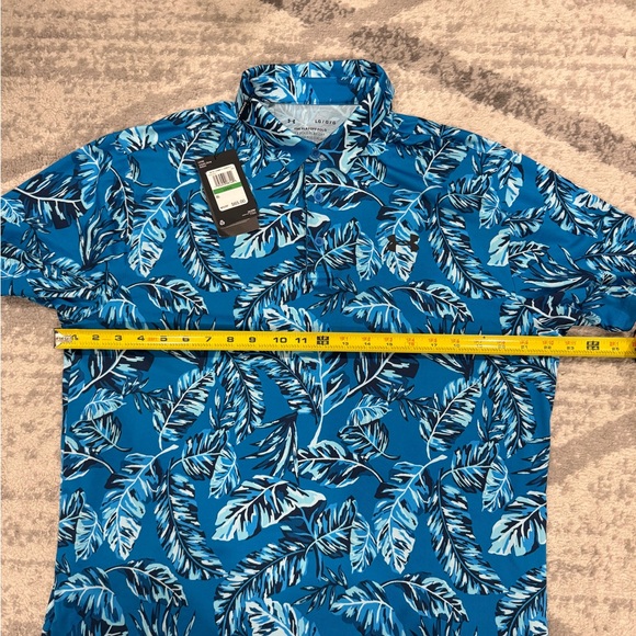 Brand new under armour playoff polo floral blue size large - Picture 5 of 6